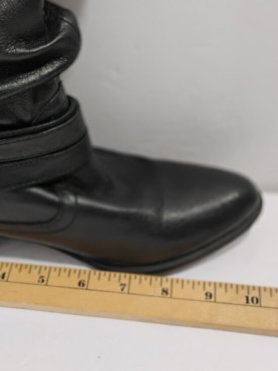Steve Madden Women Black Leather Knee High Boots Size 8 M - Picture 10 of 11